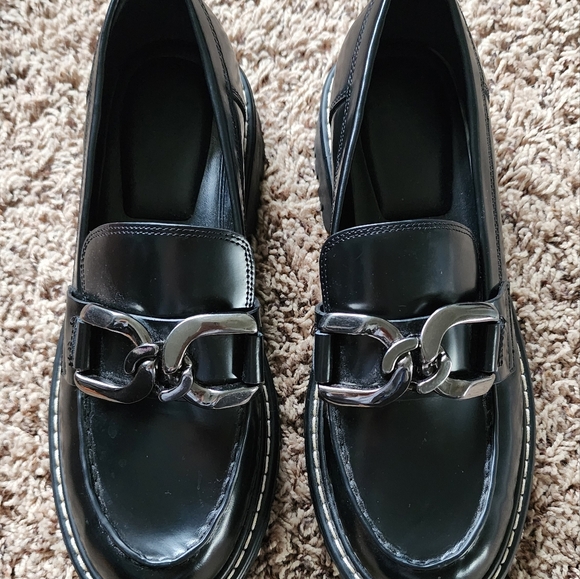 Marc Fisher LTD Leather Platform Loafers - Picture 2 of 8